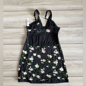 Adore Me Primrose Slip Dress Black Medium NWT IN PACKAGE
